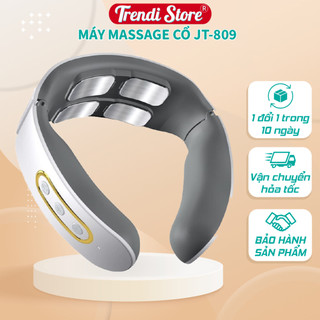 Máy Mát Xa Cổ Xung Điện TRENDI JT809 Có 4 Điện Cực - 6 Chế Độ Và Chườm Nóng 42°C