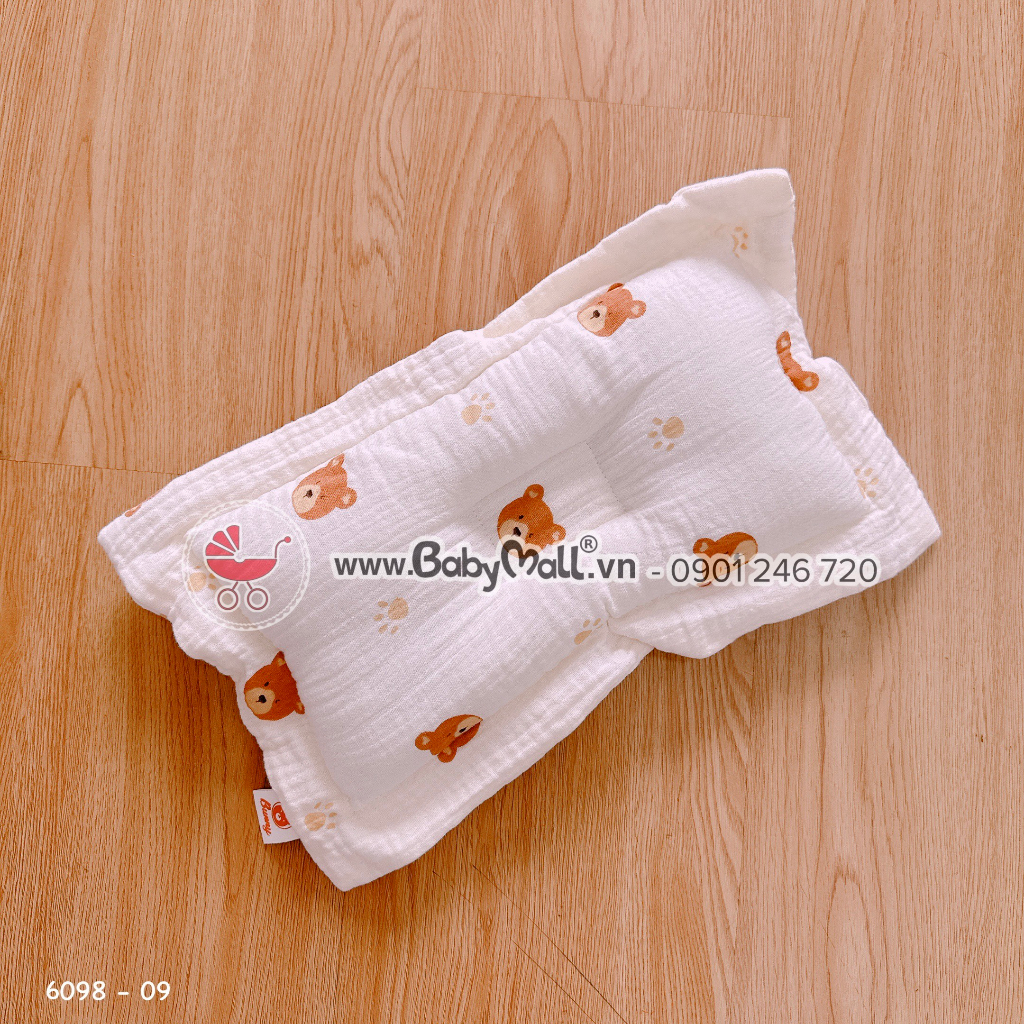 Gối lõm xô Muslin cho bé sơ sinh