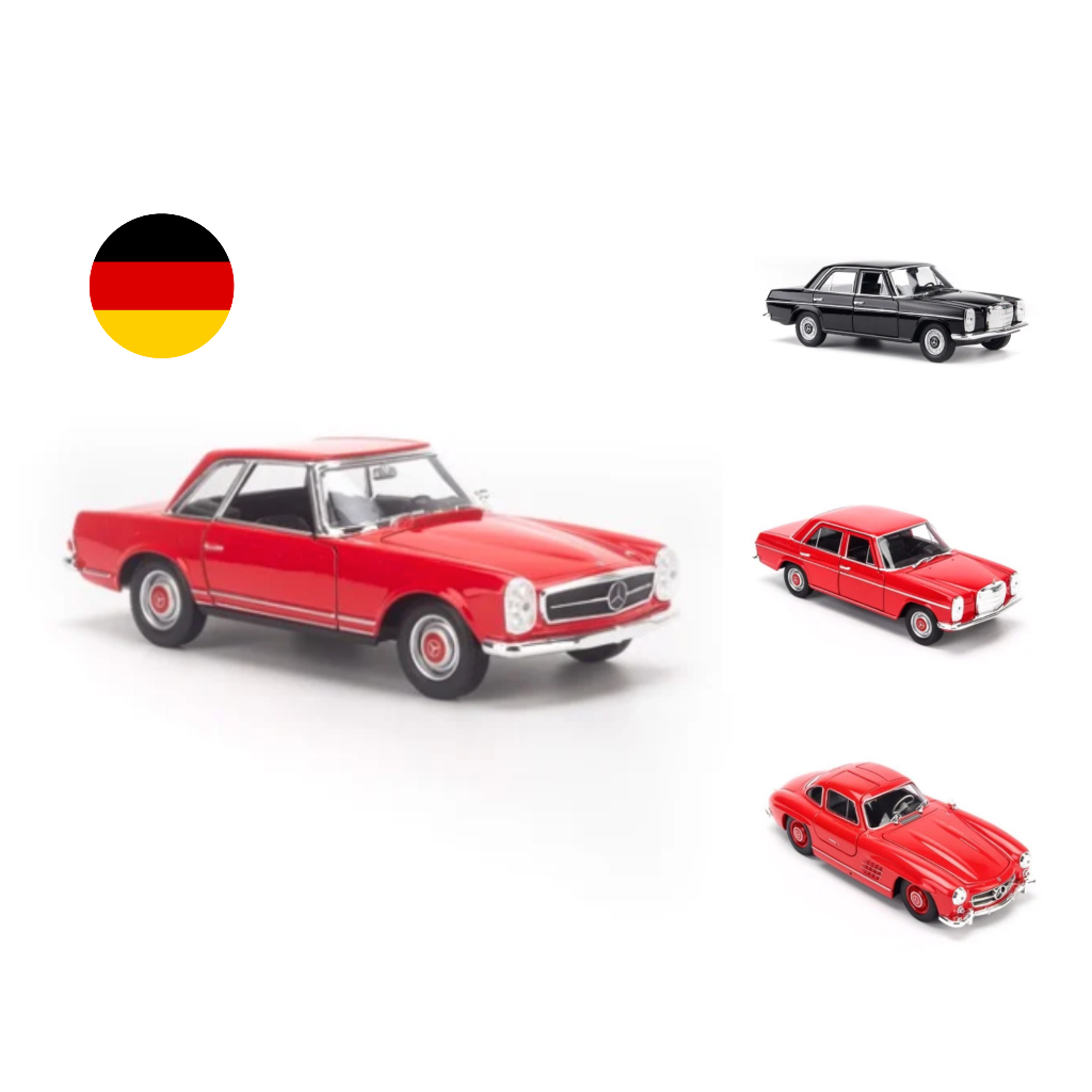 Mô hình xe cổ Mercedes Benz 300SL, 220, 230SL 1:24
