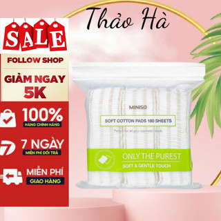 BÔNG TẨY TRANG MINISO 180 MIẾNG NHẬT BẢN