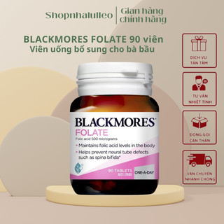 (hàng nội địa Úc) Bổ sung Folate cho bà bầu Blackmores Folate 500mcg 90 Viên