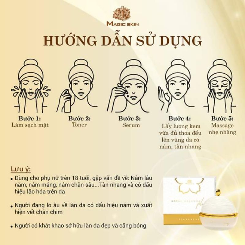 Cao nám hoàng cung Magic Skin, Mờ nám_dưỡng trắng da