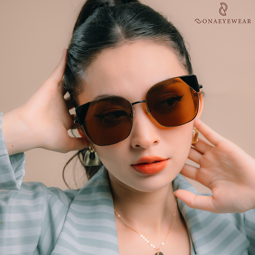 Kính râm - SONA EYEWEAR - Bản Cao Cấp  Nữ, Tròng Polycarbonate Gọng Kim Loại, Chống tia UV400