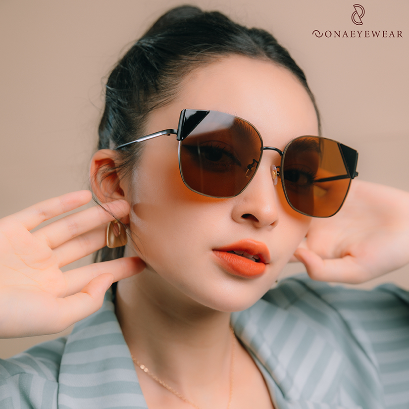 Kính râm - SONA EYEWEAR - Bản Cao Cấp  Nữ, Tròng Polycarbonate Gọng Kim Loại, Chống tia UV400