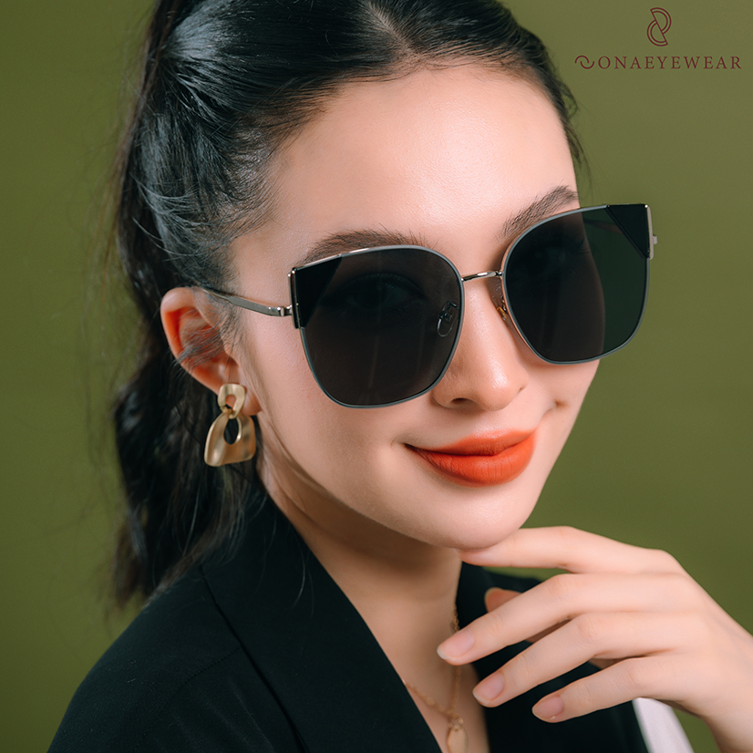 Kính râm - SONA EYEWEAR - Bản Cao Cấp  Nữ, Tròng Polycarbonate Gọng Kim Loại, Chống tia UV400
