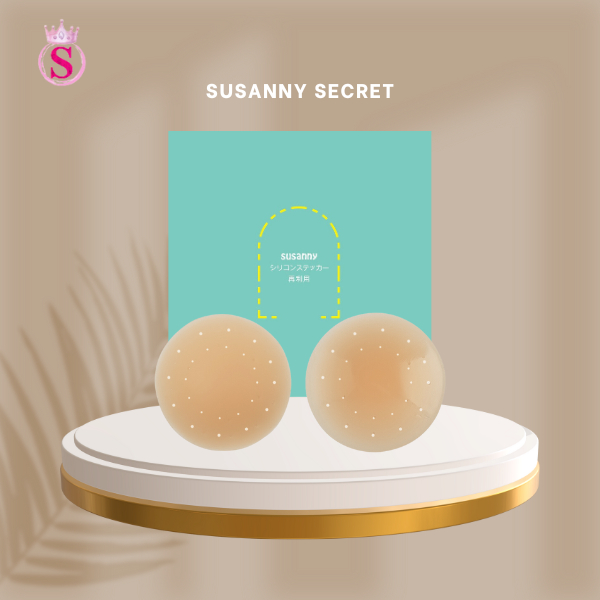 Miếng Dán Ngực Silicon SUSANNY có lỗ thoáng khí chống nước tái sử dụng nhiều lần