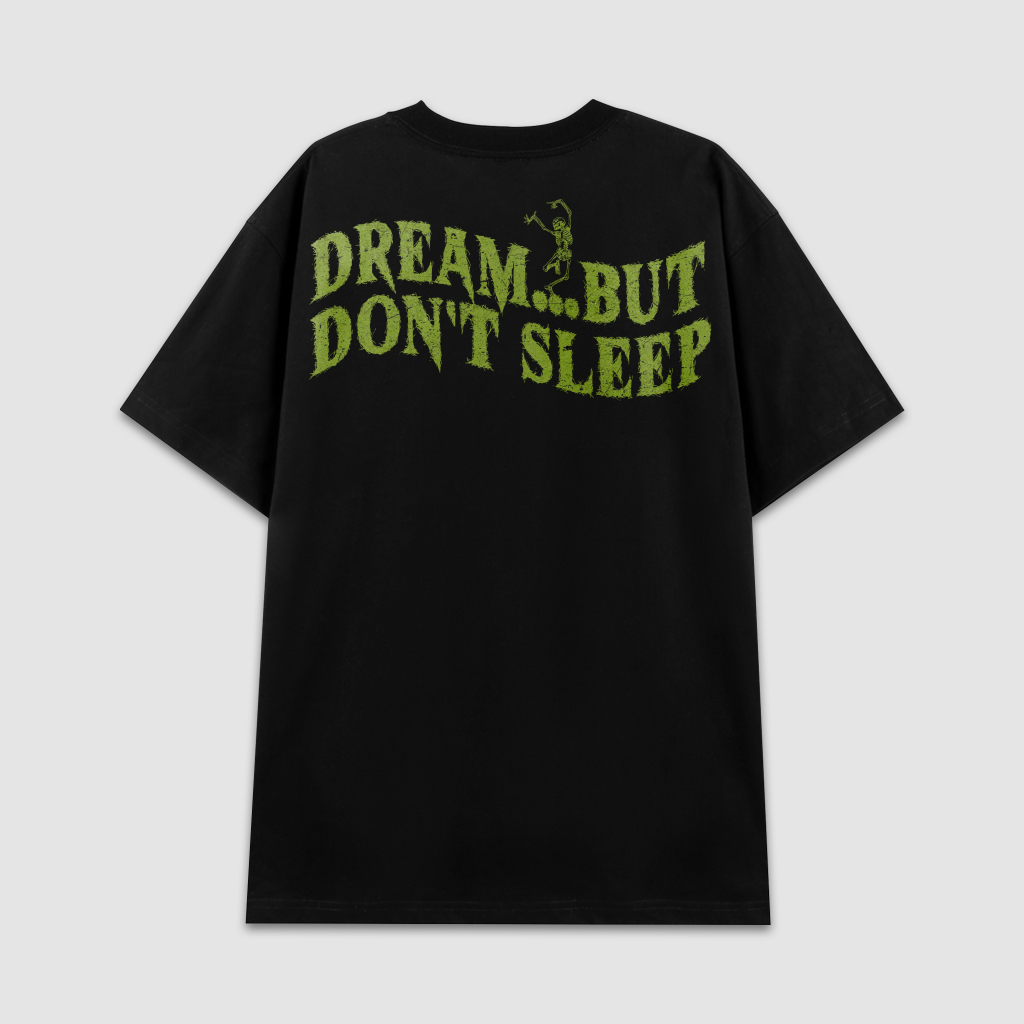 Áo thun tay lỡ Nam,Nữ Mélanger Dream But Dont Sleep oversize cotton, cổ bo tròn 240gsm thoáng mát