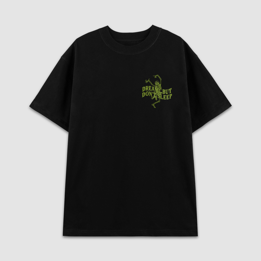 Áo thun tay lỡ Nam,Nữ Mélanger Dream But Dont Sleep oversize cotton, cổ bo tròn 240gsm thoáng mát