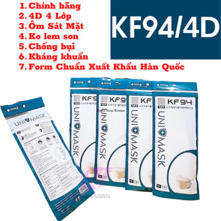  Khẩu trang KF94 4D khẩu trang cá kháng khuẩn công nghệ Hàn Quốc 4 Lớp khẩu trang Uni-NinaGen 
