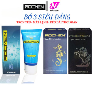  Combo Bao cao su gel bôi trơn Rocmen kéo dài thời gian trơn tru tăng khoái cảm - NinaGen 