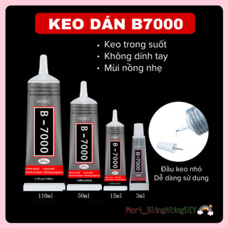 Keo dán charm b7000 tuýp 15ml, 50ml đính đá làm đồ diy