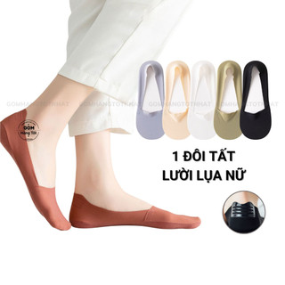 Tất đi giày lười nữ chất liệu cotton cao cấp, vớ lười nữ có đệm silicon chống tuột gót - PO-LOSOCK-LUA-3015-1DOI