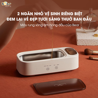 Máy rửa trang sức sóng âm bear, máy vệ sinh kính áp tròng, vệ sinh lens sb-mr038