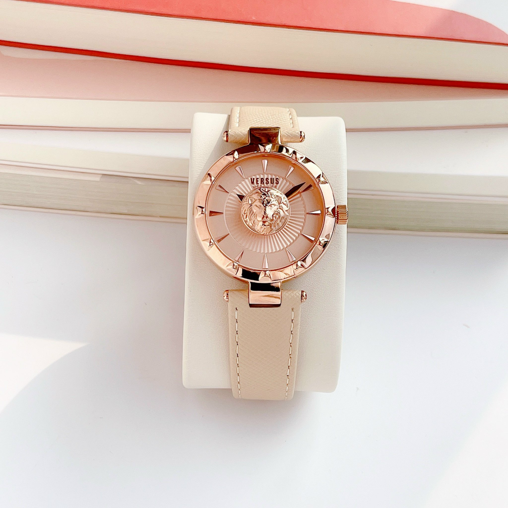 Đồng hồ nữ dây da Versus Sertie Rose New Model