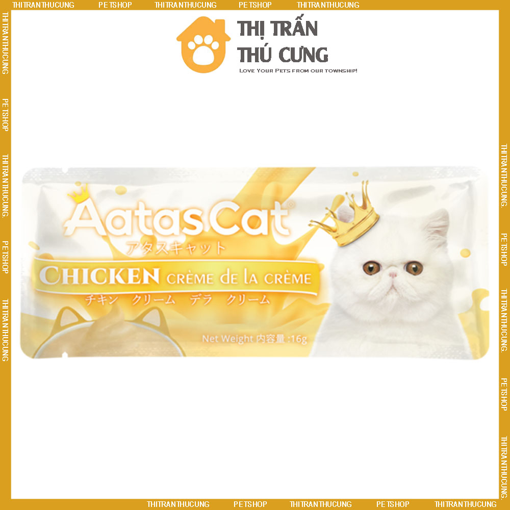 Kem Sốt Thưởng Cho Mèo AATAS Cream 16g | Súp Thưởng Mèo Nhập Khẩu Singapore