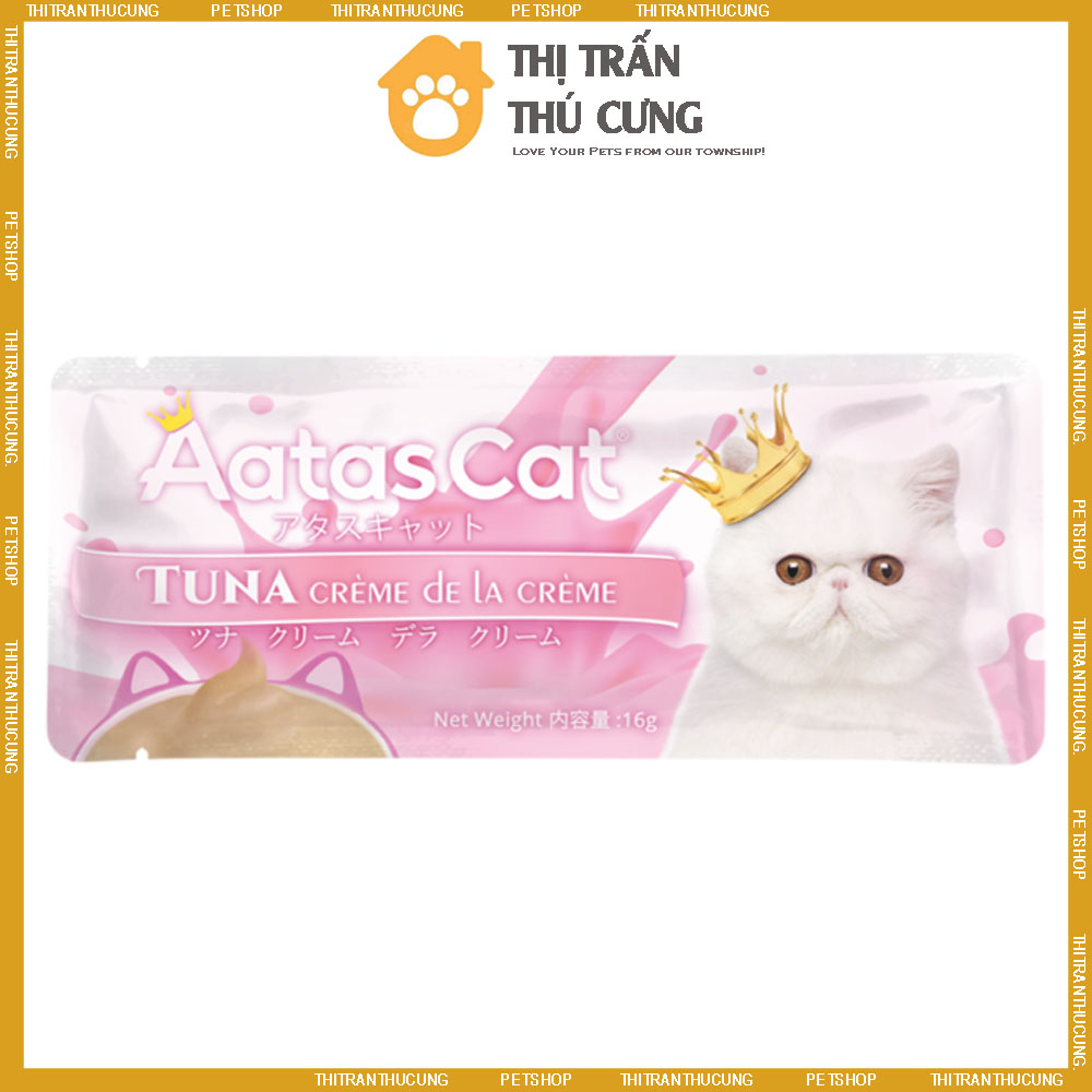 Kem Sốt Thưởng Cho Mèo AATAS Cream 16g | Súp Thưởng Mèo Nhập Khẩu Singapore