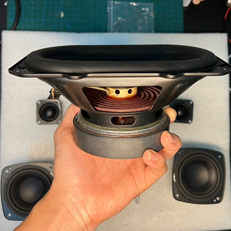 Combo tự ráp loa mạch Gemaudio 2.1 + sub, midtreble boombox 3 + treble lụa kèm tụ
