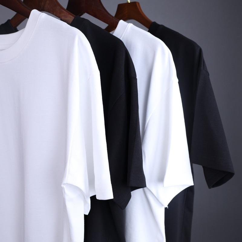 Áo thun Flo Menswear Basic trơn 250gsm unisex chất liệu cotton rộng rãi thoáng mát