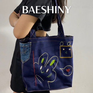Túi xách nữ tote vải jeans denim có thể mang đi làm hoặc đi chơi phong cách độc lạ