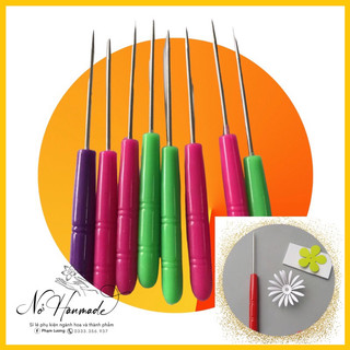 Que vuốt cánh hoa - dùi đục lỗ cán nhựa - hoa hanmade