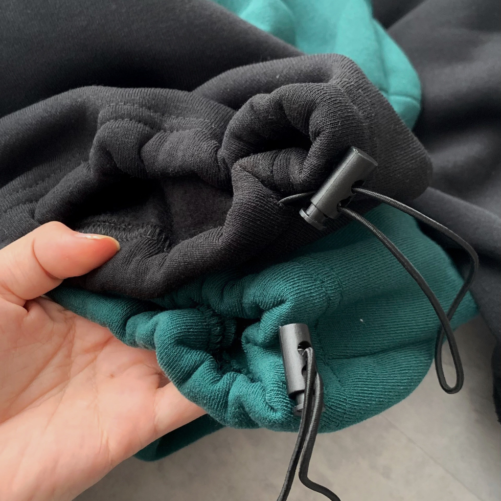 Áo khoác hoodie nỉ bông hình thêu phối 2 màu unisex_SSSTore