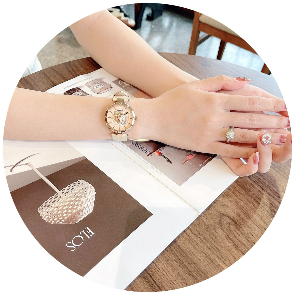 Đồng hồ nữ dây da Versus Sertie Rose New Model