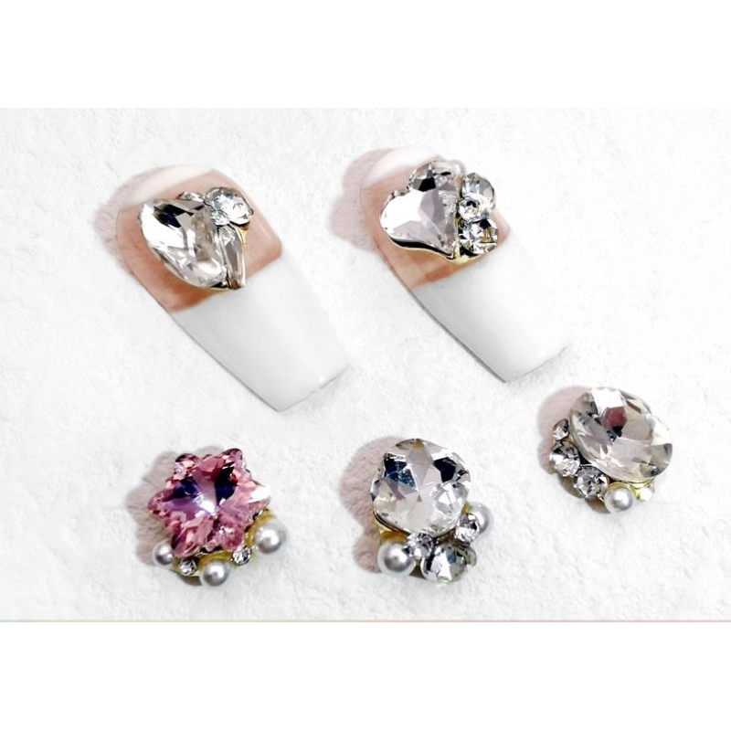 Charm đá khối,đá chùm nails,charm đá cao cấp đính móng