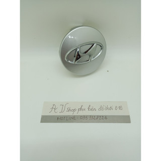 Logo chụp mâm, ốp lazang bánh xe ô tô Hyundai đường kính 60mm
