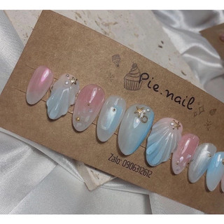 Nailbox omber mix tráng gương vẽ gel nổi