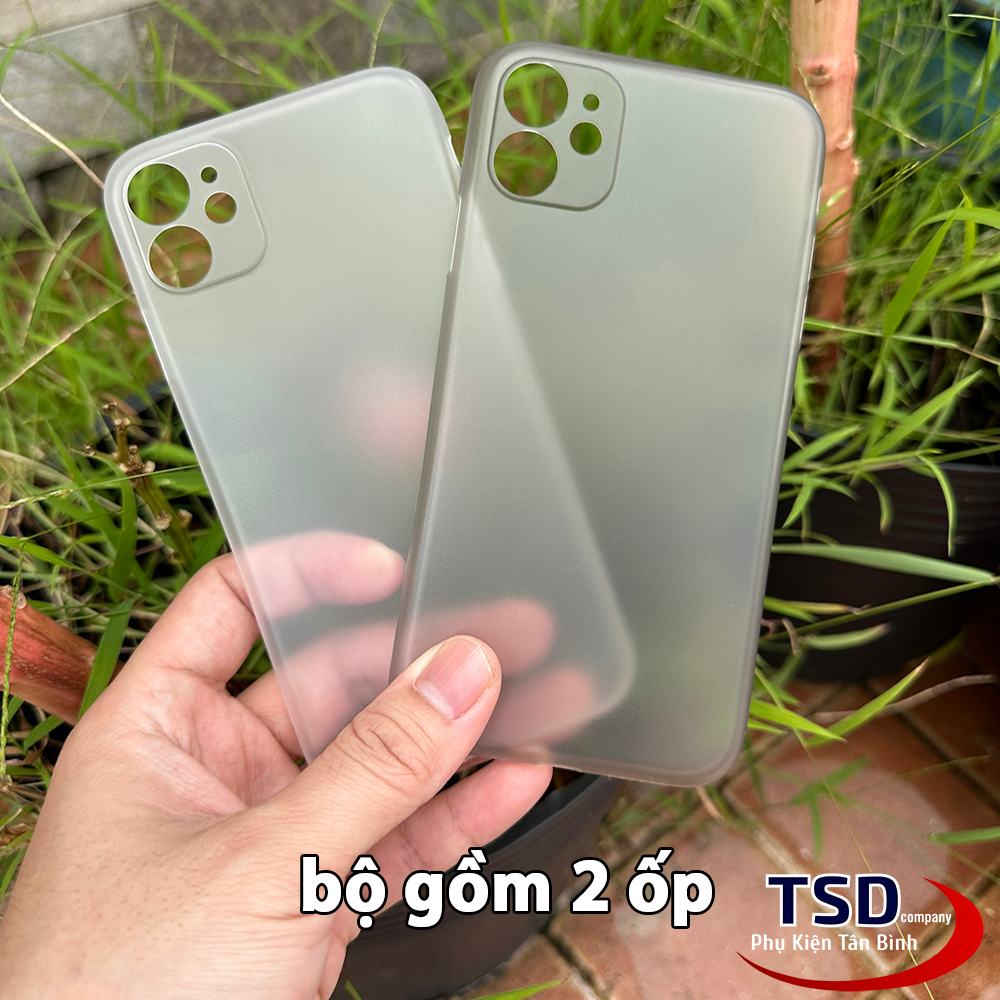 Combo 2 Ốp Lưng Trong Nhám Unibody iPhone 11 Siêu Mỏng