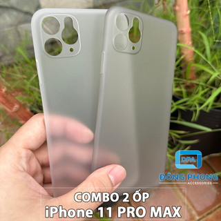 Combo 2 Ốp Lưng Trong Nhám Unibody iPhone 11 PRO MAX Siêu Mỏng