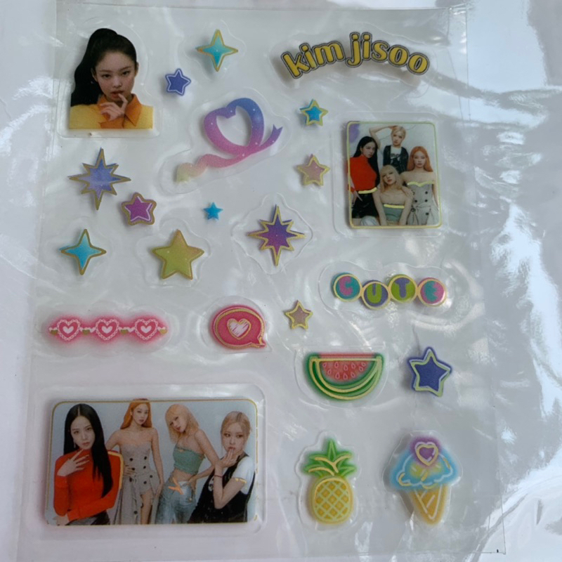Vỉ sticker Black Pink gồm 20 bộ kèm gạt