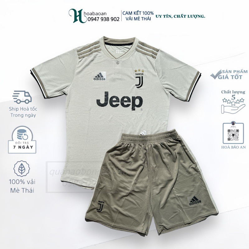 | NEW ARRIVAL | Bộ Quần Áo Bóng Đá/ Áo Đá Banh CLB Juventus Màu Ghi Xám_ Hàng Cao Cấp