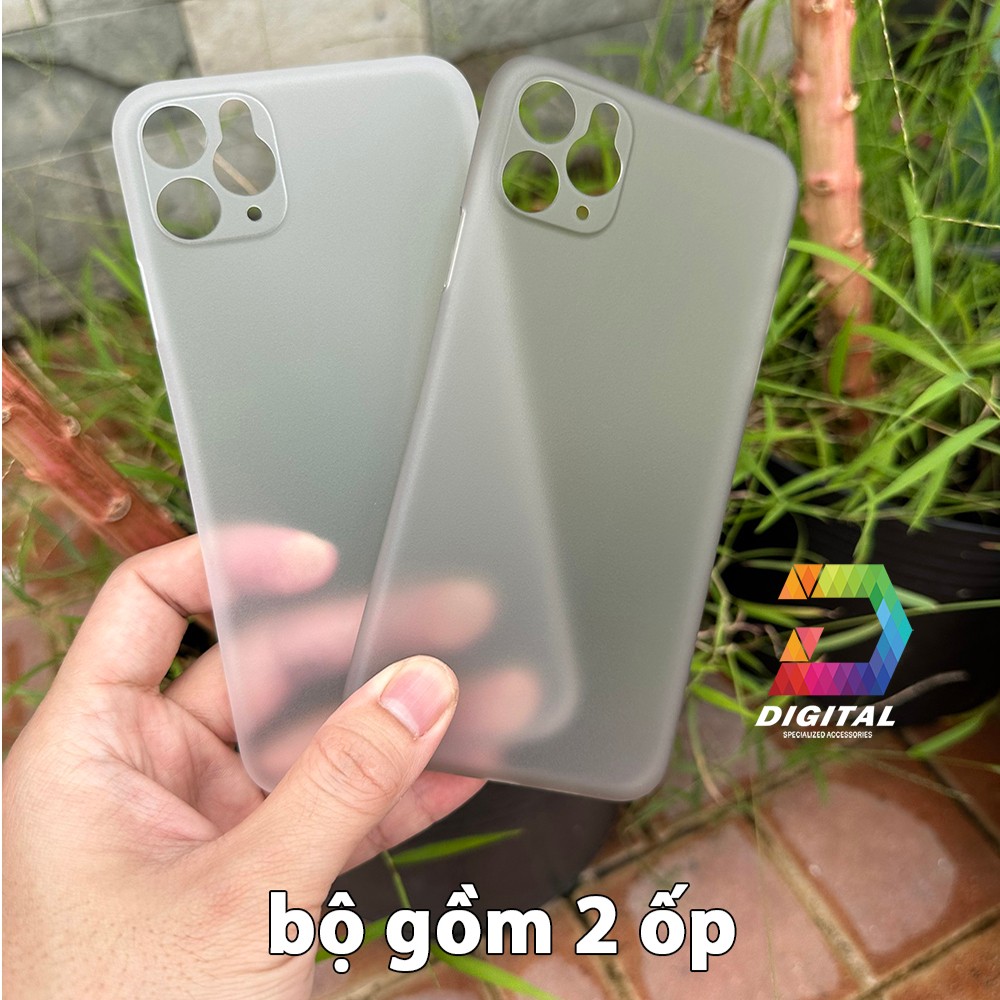 Combo 2 Ốp Lưng Trong Nhám Unibody iPhone 11 PRO MAX Siêu Mỏng