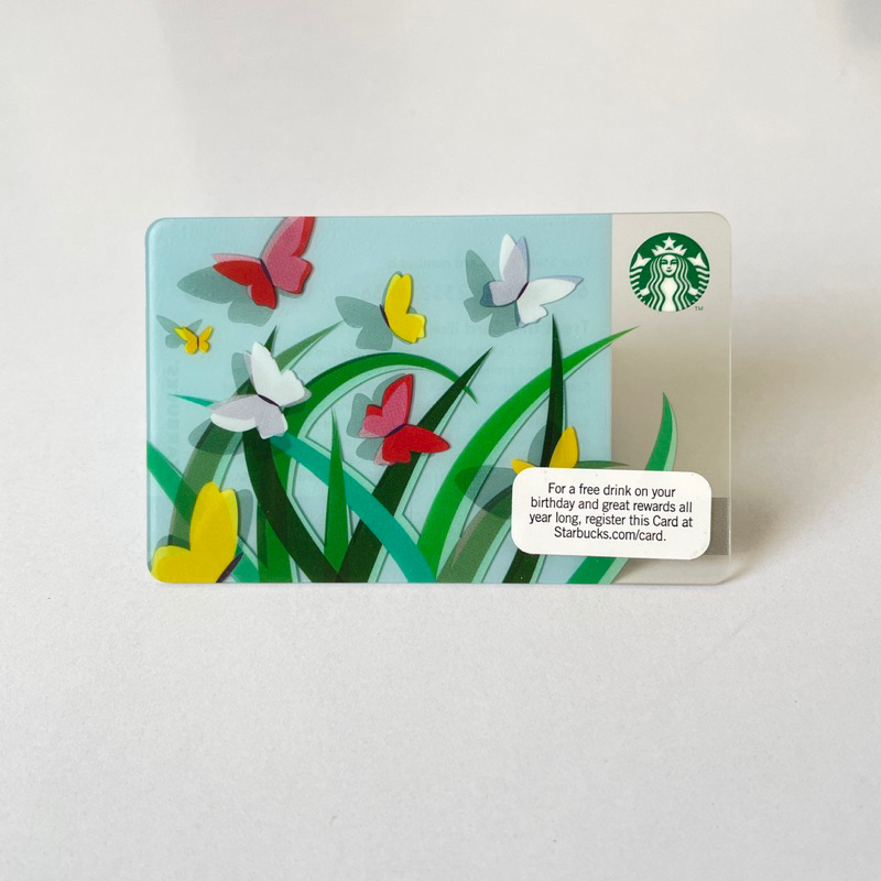 2209-65 THẺ NHỰA US BUTTERFLIES 2012, thẻ trầy nhiều  STARBUCKS CARD