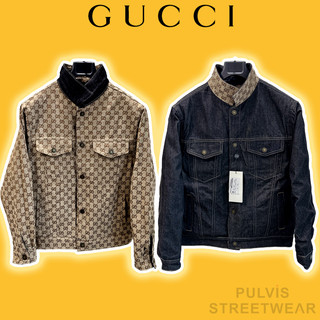 ⚡️ - áo khoác bò guccl gg logo sup.reme reversible denim jacket, áo khoác jeans gu*cci cao cấp