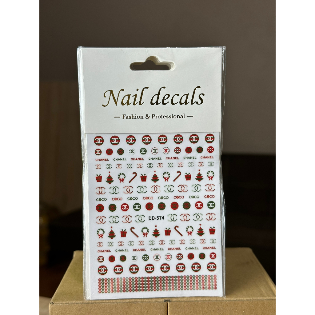 Miếng dán móng tay 3D nail sticker chủ đề họa tiết