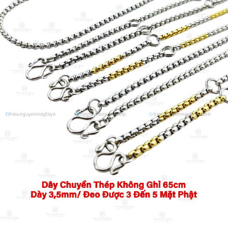 Dây Chuyền INOX Thái Lan 65cm Dày 3,5mm - Đeo Được 3 Đến 5 Mặt Phật [hieunguyennagfaya]