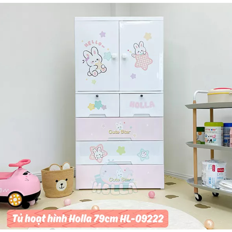 Tủ 5 tầng hoạt hình Holla HL-09193,HL-09222,an toàn và tiện ích mầu sắc tươi sáng giúp không gian thêm thoáng đãng