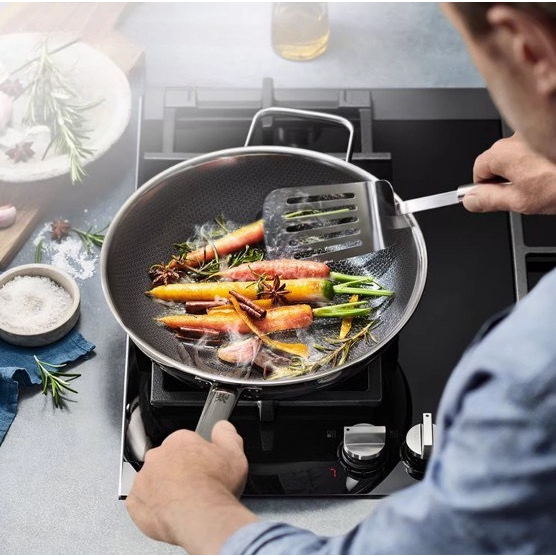 CHẢO SÂU LÒNG WMF WOK 30CM KÈM VUNG KÍNH