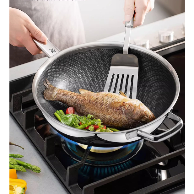 CHẢO SÂU LÒNG WMF WOK 30CM KÈM VUNG KÍNH