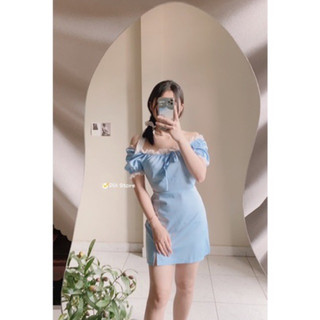 Đầm Xanh Phối Ren (sẵn)