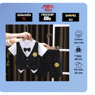   Mua 2 Bộ Được Giá Sỉ  ComBo Set Công Tử Quần Áo Trẻ Em Bé Trai Nhà MiDu Kid 