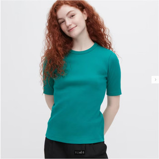 Áo thun tăm cổ tròn tay lỡ Uni Authentic