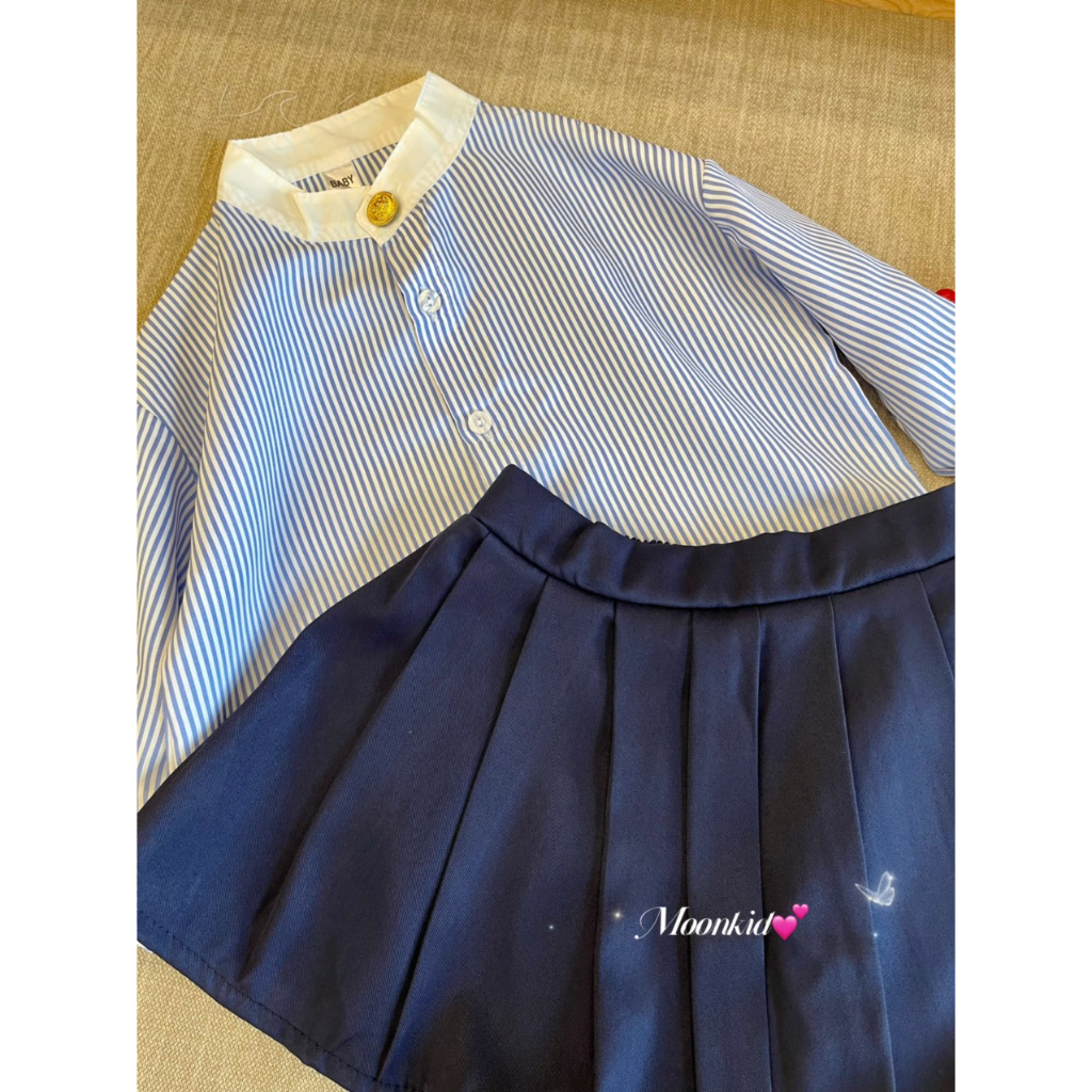 Set bộ chân váy cho bé gái đi học từ 10-24kg