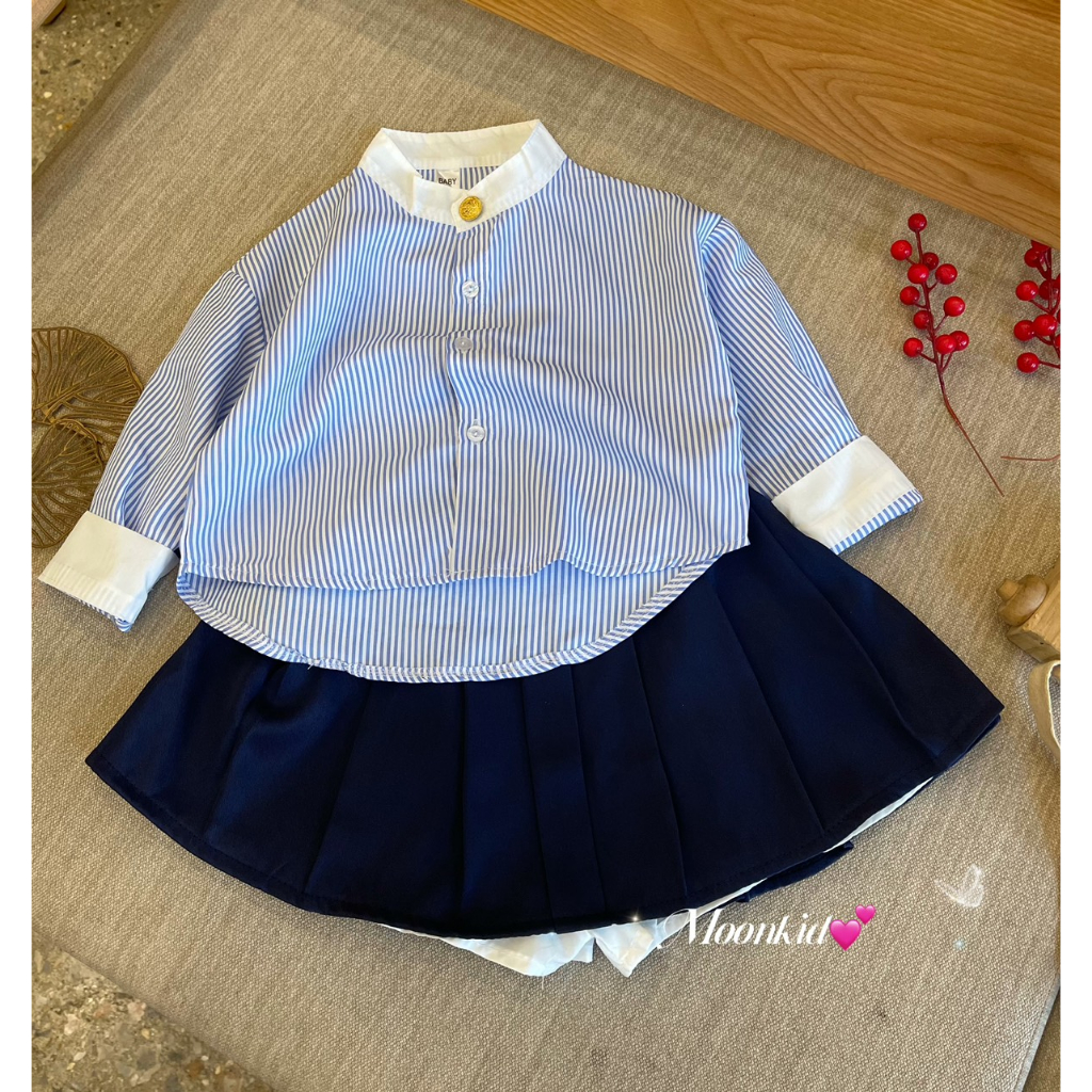 Set bộ chân váy cho bé gái đi học từ 10-24kg