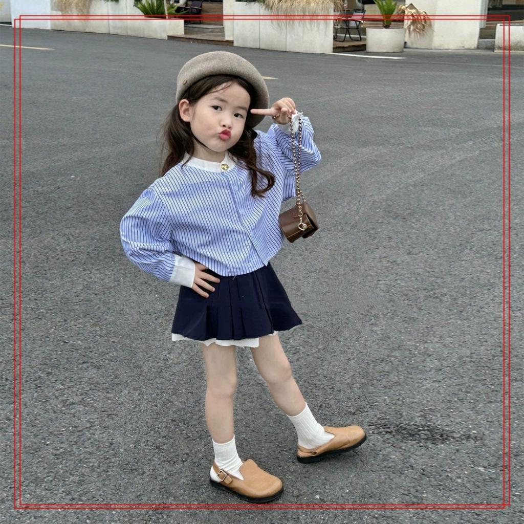 Set bộ chân váy cho bé gái đi học từ 10-24kg