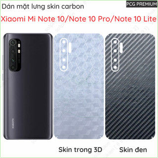 Miếng dán mặt lưng skin carbon Xiaomi Mi Note 10/ Note 10 Pro/ Note 10 Lite