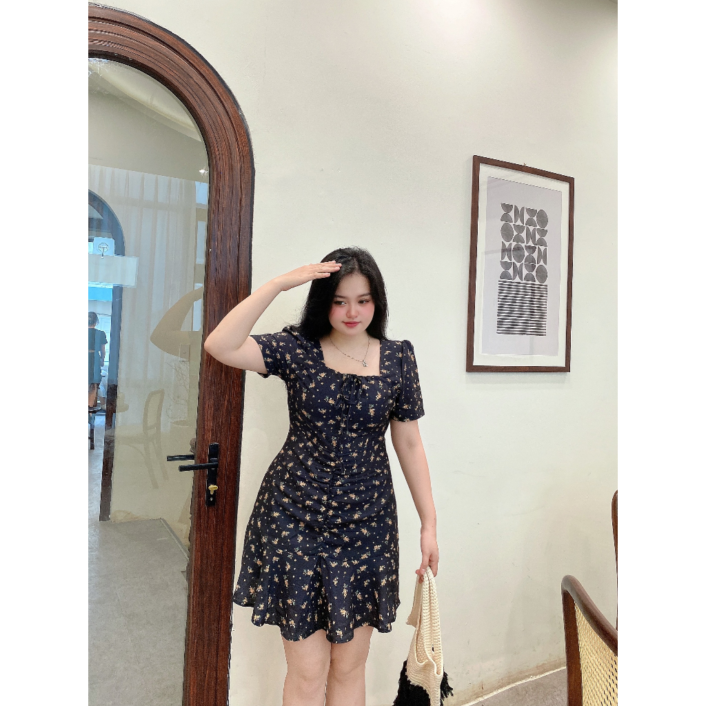 Váy BIGSIZE hoa nhí dáng ngắn M30901 55-95