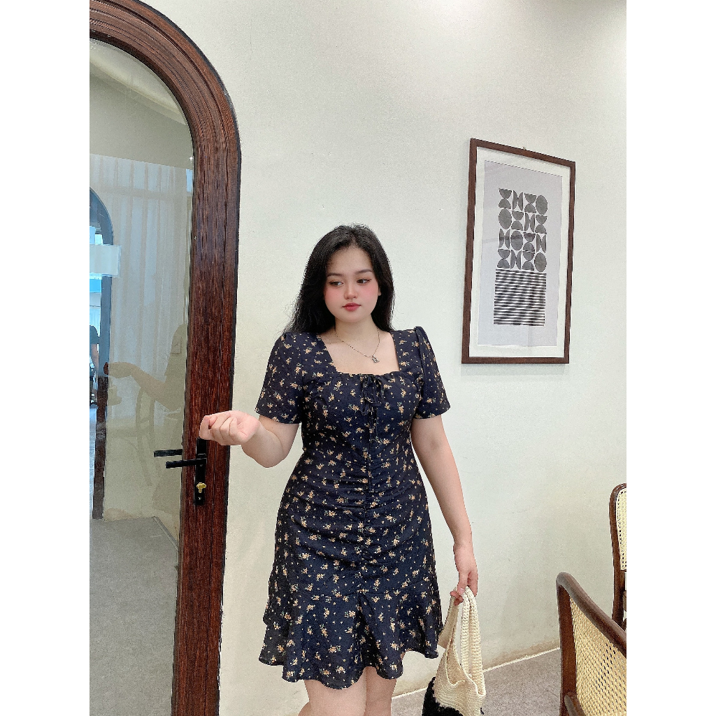 Váy BIGSIZE hoa nhí dáng ngắn M30901 55-95